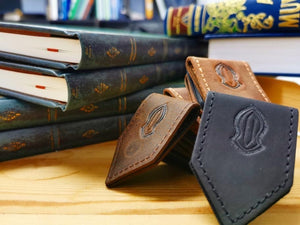 Sandala leather magnetic bookmark